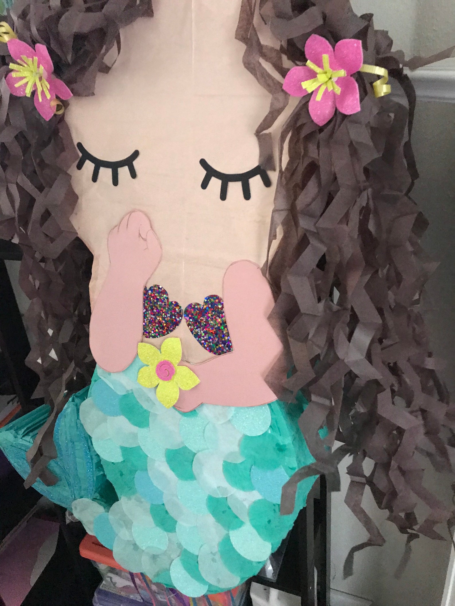 Mermaid Pinata Mermaid Party Under the Sea Mermaid Pinata Etsy