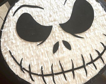 Jack Skellington Piñata, Halloween Party Decoration, Handmade Recycled Item