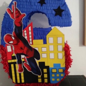 Hombre Araña Piñata, Hombre Araña Número, Hombre Araña Decoracion.