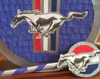 Mustang Car Pinata, Car Party, Custom Round Piñata