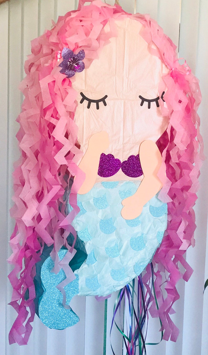 Mermaid Pinata Under the Sea Pinata Mermaid Party Mermaid Etsy