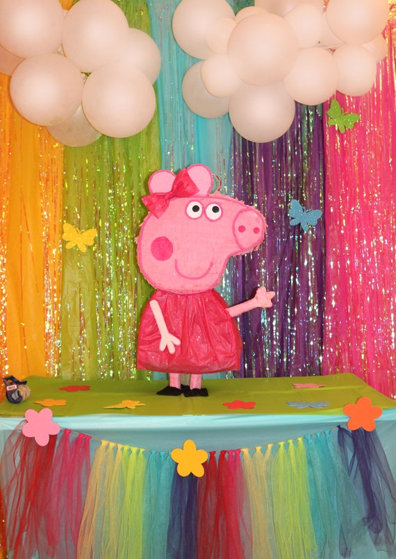 Peppa Pig Pinata Peppa Pig Party Peppa Pig Party Decoration Etsy - roblox pinata roblox theme party roblox party supplies etsy