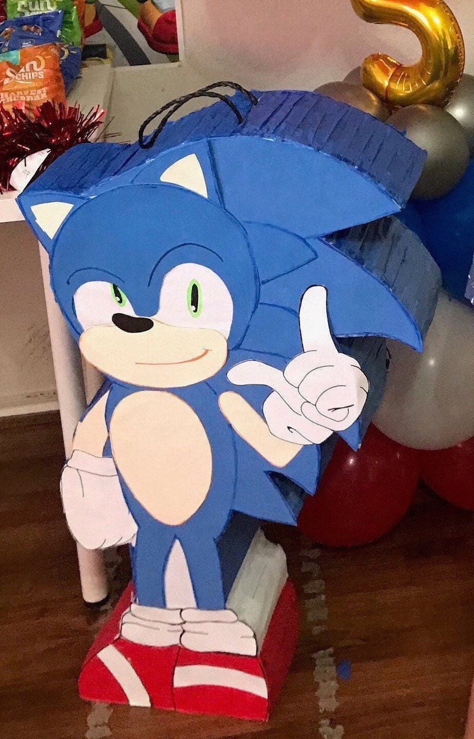Sonic Pinatas Sonic Decoration Sonic Party supplies Sonic Birthday Knuckles piata