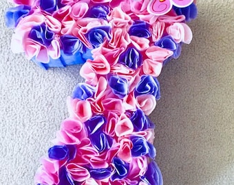 Custom Letter Pinata, Flowered Initial, Number Pinata