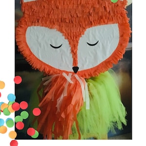 Fox Pinata, Fox Party Decoration Pinatas, Fox Party Ideas, Fox Pinatas