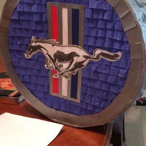 Mustang Car Pinata, Car Party, Custom Round Piñata - Etsy