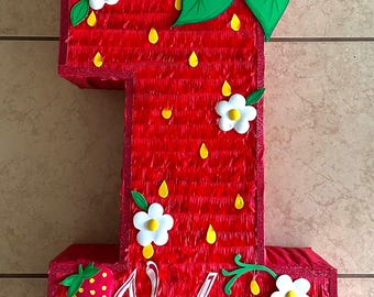 Number Piñata, custom  Number, Personalized Birthday Party Decor (24"x17"x6")