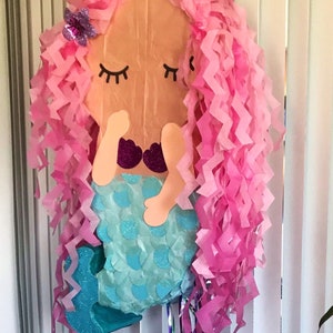Sirena piñata, fiesta de Sirena, bajo el mar Sirena piñata ideas, idea de fiesta temática de