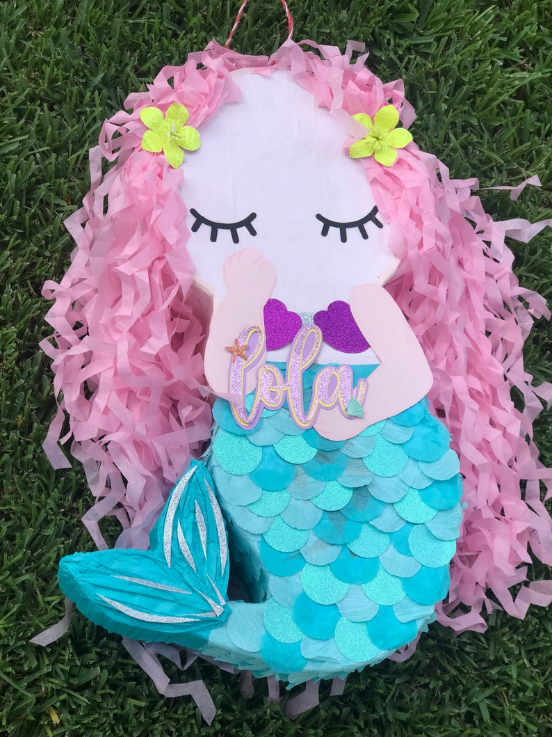 Mermaid Pinata Mermaid Party Under the Sea Mermaid Pinata Etsy