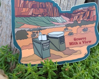 Groove with a View Sticker