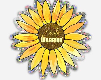Endo Warrior Glitter Sticker