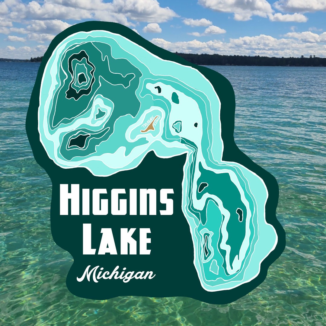 Higgins Lake Sticker Etsy