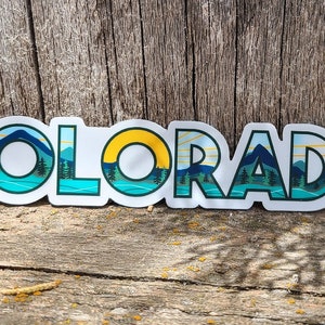COLORADO clear sticker- Blue