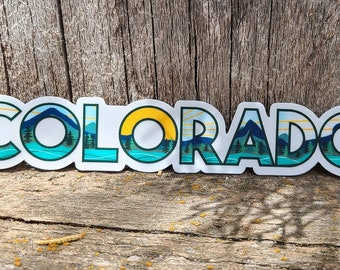 COLORADO clear sticker- Blue