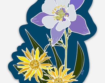 Columbine Wildflower Sticker