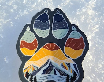 Paw print sticker