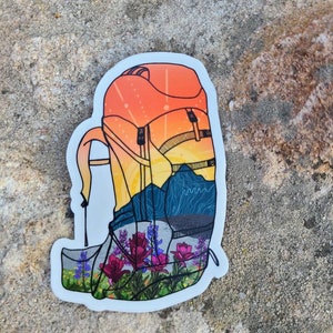 Backpack sticker - wildflowers