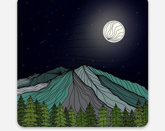 Mount Sopris- moon
