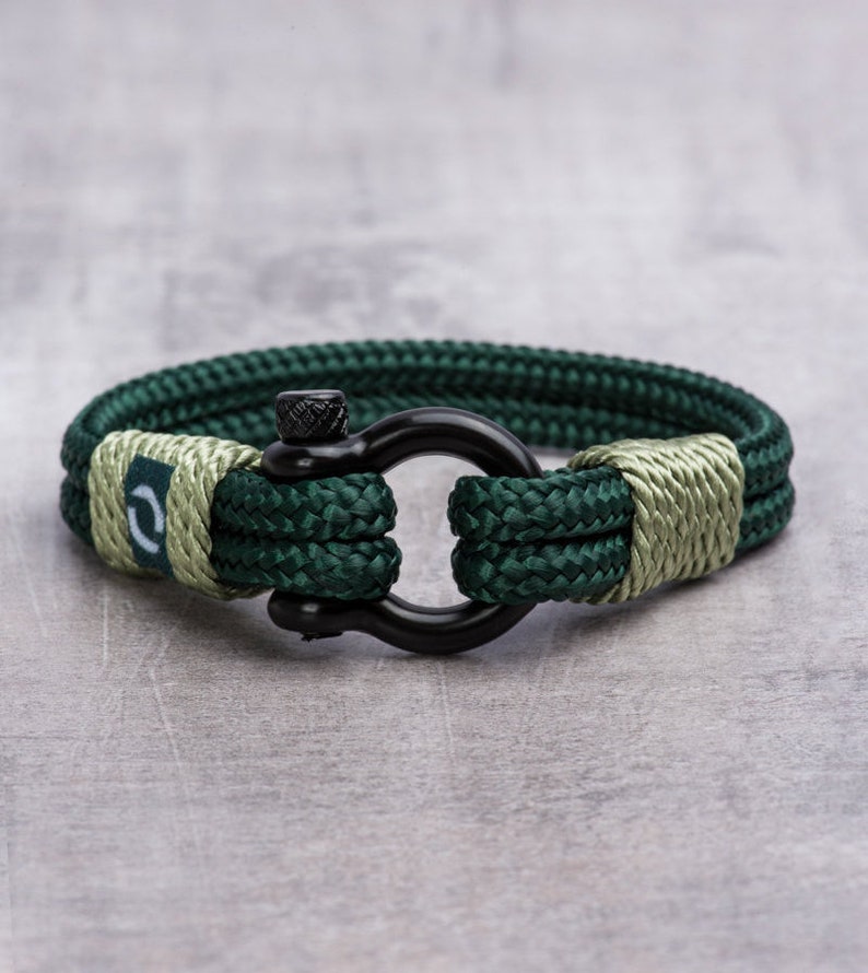 Green Summer Bracelet / Mens Bracelet / Green Rope Bracelet / Etsy