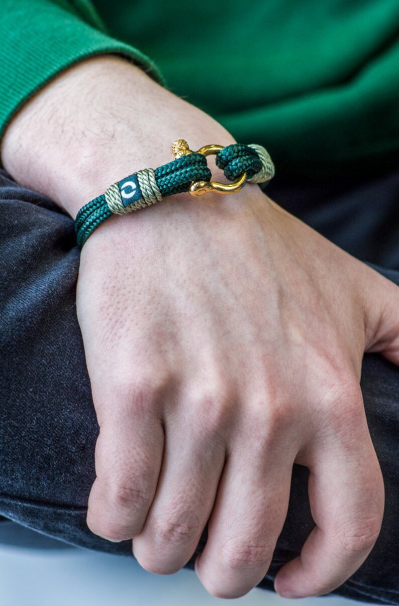 Green Summer Bracelet / Mens Bracelet / Green Rope Bracelet / Etsy