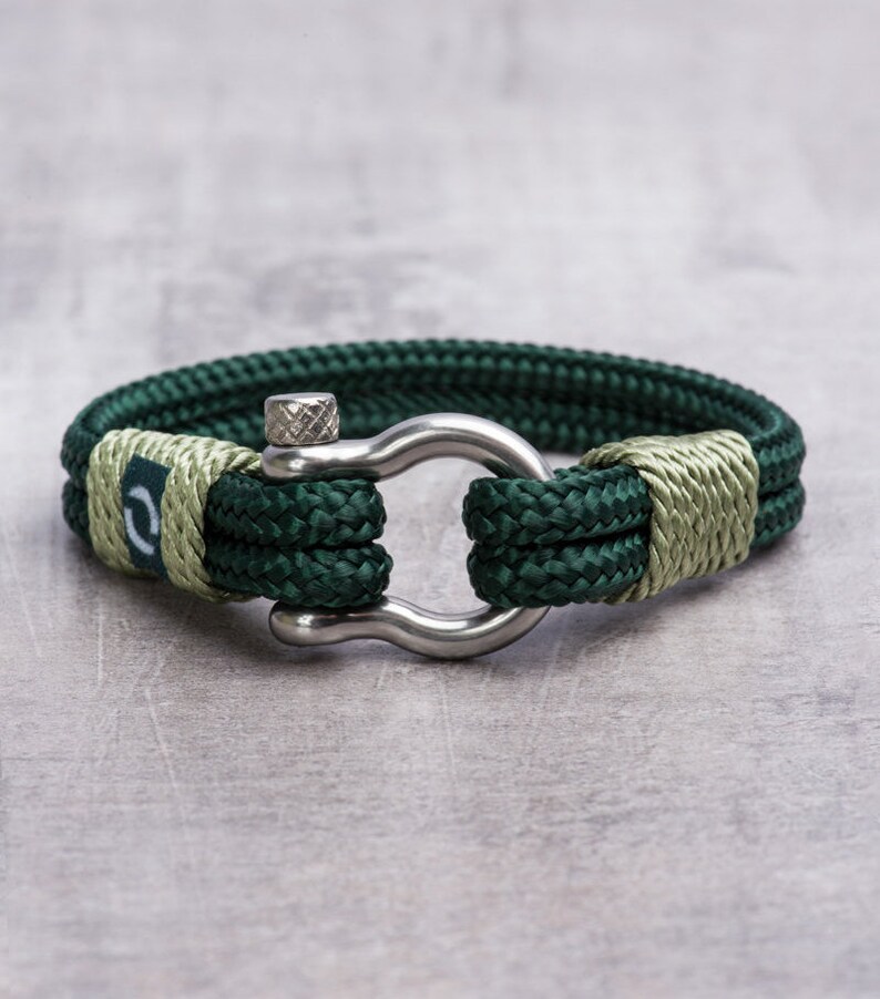 Green Summer Bracelet / Mens Bracelet / Green Rope Bracelet / Etsy