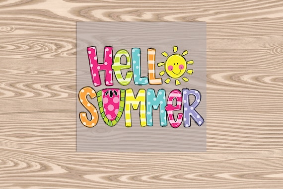 Ready to Press, Hello Summer Sun, DTF Transfer Print