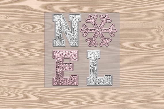 Ready to Press,  Noel Snowflake, Merry Christmas, heat transfer print (faux sequin effect printed) , DTF Transfer Print