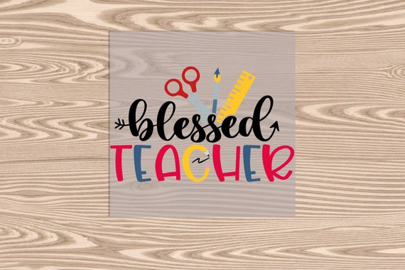 Ready to Press, Blessed Teacher, heat transfer print, DTF Transfer Print