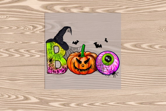 Ready to Press, Boo Halloween, heat transfer print, DTF Transfer Print