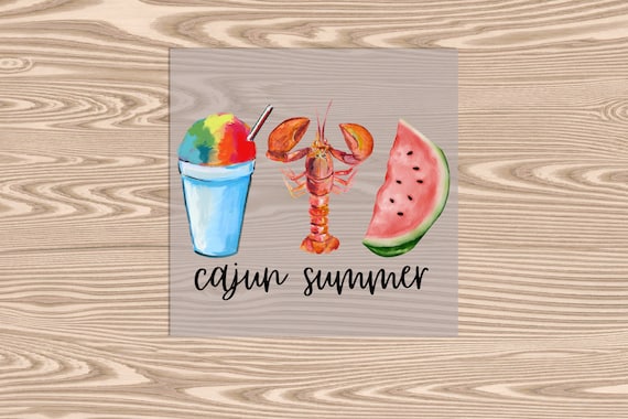 Ready to Press, Cajun Summer, Snoball, Crawfish, Watermelon, DTF Transfer Print