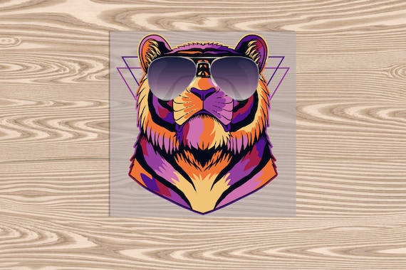 Ready to Press, Colorful Tiger, STTDB, heat transfer print, DTF Transfer Print