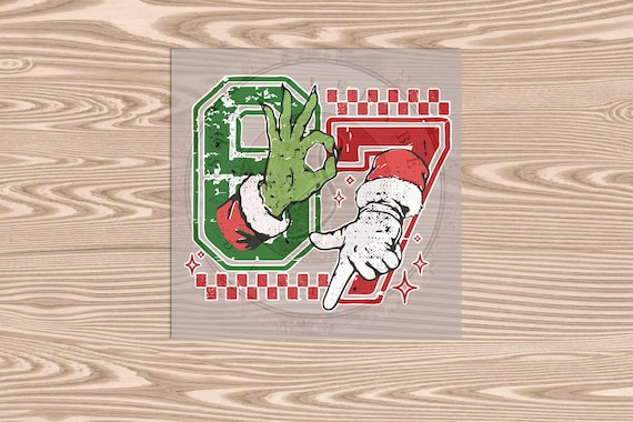 Ready to Press DTF Transfer-67 Christmas Santa Hands