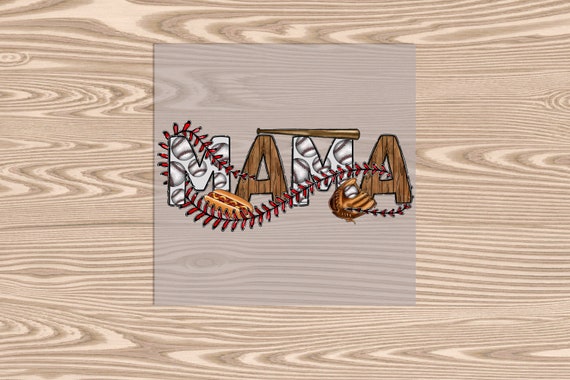 Ready to Press, Mama Baseball, heat transfer print, DTF Transfer Print
