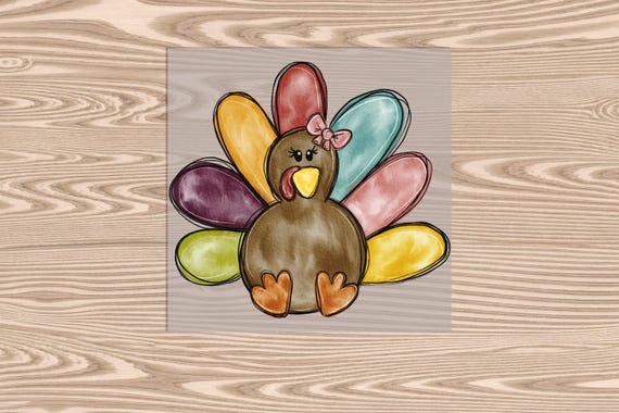 Ready to Press, Colorful Girl Turkey, heat transfer print, DTF Transfer Print