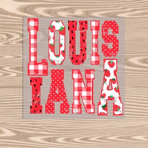Ready to Press, Louisiana Strawberry, heat transfer print, DTF Transfer Print