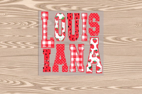Ready to Press, Louisiana Strawberry, heat transfer print, DTF Transfer Print