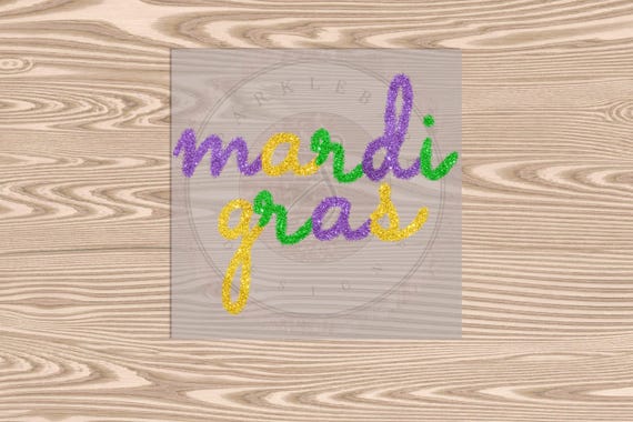 Ready to Press, Mardi Gras Tinsel (faux tinsel effect printed), DTF Transfer Print