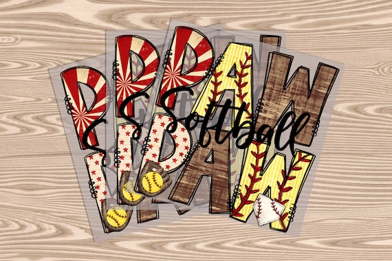 Ready to Press, Softball PawPaw, heat transfer print, DTF Transfer Print
