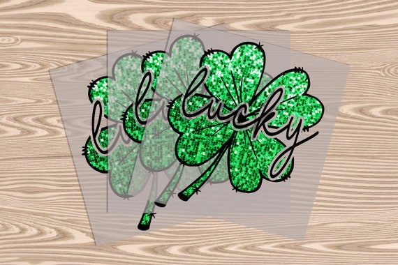 Ready to Press, Lucky Clover (faux sequins), St. Patrick's Day, DTF Transfer Print