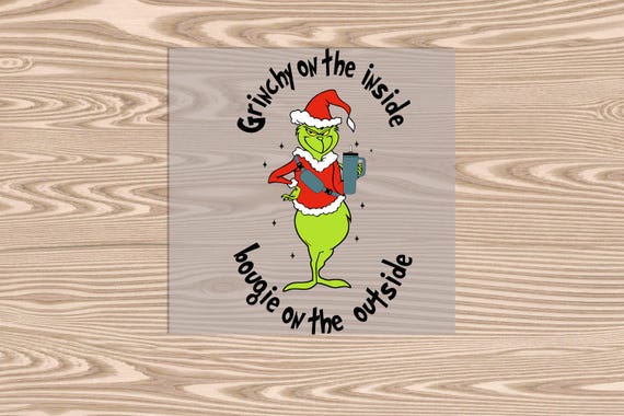 Ready to Press, Green Man Bougie, Christmas, heat transfer print, DTF Transfer Print