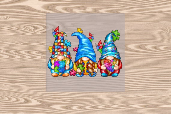 Ready to Press, Autism Gnomes, DTF Transfer Print