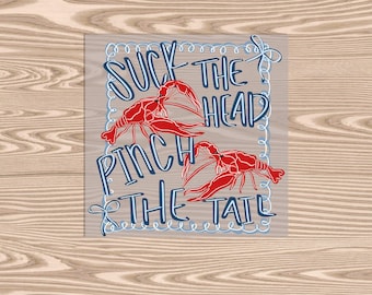 Ready to Press DTF Transfer-Pinch the Tail Crawfish,- heat transfer