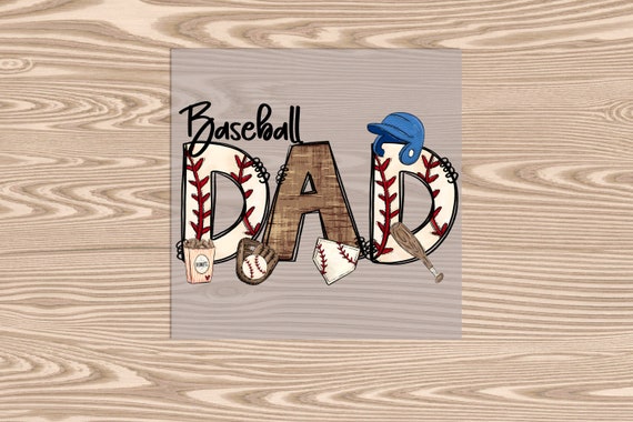 Ready to Press, BaseBall Dad, heat transfer print, DTF Transfer Print