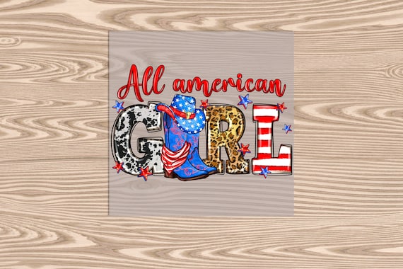 Ready to Press, All American Girl, DTF Transfer Print