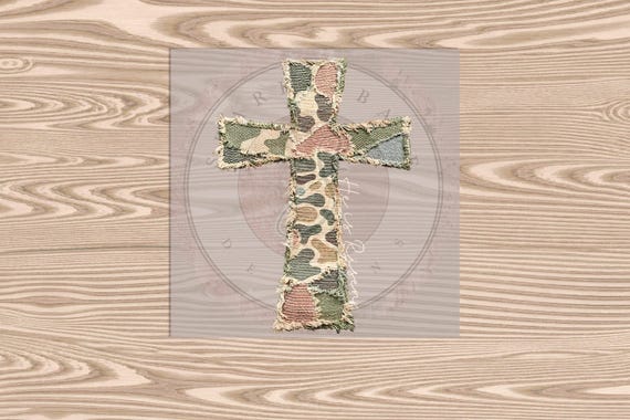 Ready to Press DTF Transfer-Camo Cross- heat transfer