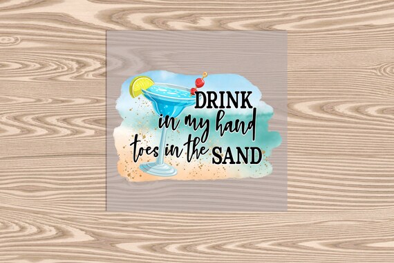Ready to Press, Toes in the Sand, DTF Transfer Print
