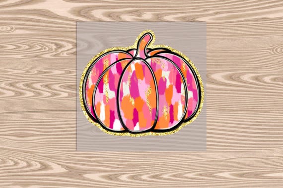 Ready to Press, Brushstroke Pumpkin, Halloween, heat transfer print, DTF Transfer Print
