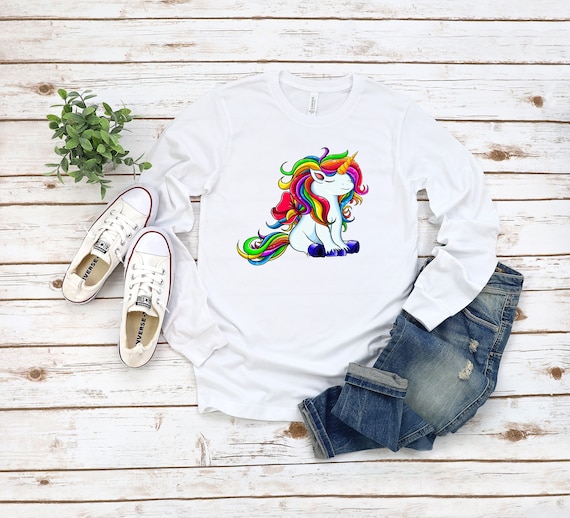 Ready to Press,   Rainbow Unicorn  ,heat transfer print , DTF Transfer Print