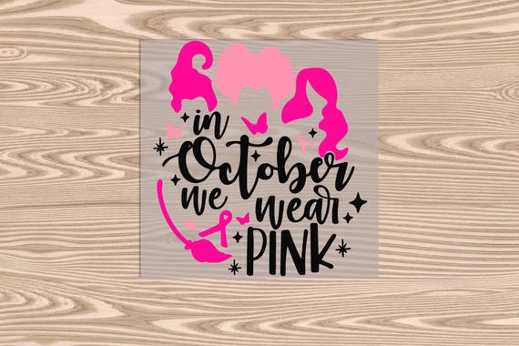 Ready to Press DTF Transfer-Breast Cancer Awareness : Pink Witch Design