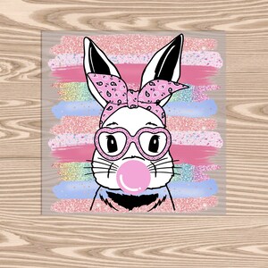 Ready to Press, Bubblegum Bunny, DTF Transfer Print